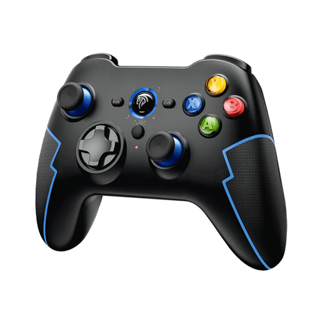 EasySMX 9013 PRO Tri-Mode Wireless Controller With Hall Trigger and Dongle, Black-Blue
