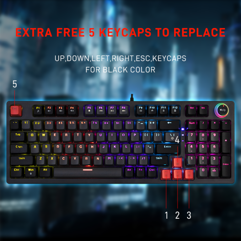 Jedel Gaming KL-114 Mechanical Keyboard (Red Switch) - GADGET NOVA