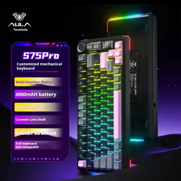 AULA S75Pro Tri-mode Mechanical Keyboard