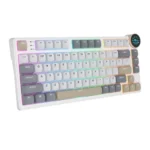 Royal Kludge N80 Low-Profile Tri-Mode RGB Mechanical Keyboard Pearly Dawn - Image 2