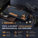Royal Kludge RK H81 RGB Tri-Mode Hot-Swappable Cyan Switch Mechanical Keyboard - Image 2
