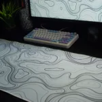 Blisspads BP06 Topography (White) Gaming Mousepad | Hybrid Surface | 4mm Thickness - Image 2