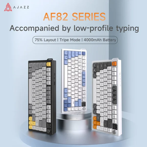 Ajazz AF82 Tri-mode Wireless Membrane Keyboard