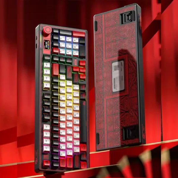 LINGBAO K98 Pro Tri-Mode Mechanical Keyboard – Flame Scale Tenghui